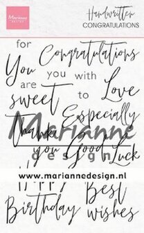 Marianne Design Stempel Handwritten - Congratulations (Eng) CS1052 