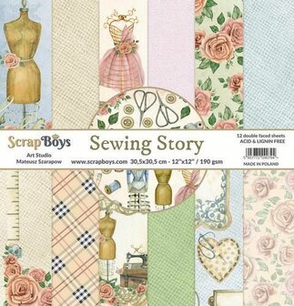 ScrapBoys Sewing Love paperset 30,5cmx30,5cm