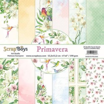 ScrapBoys Primavera paperpad 15,2cmx15,2cm