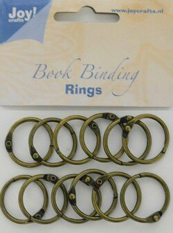 Joy! Crafts Boekbinders-ringen antiek koper 25mm 12st 6200/0131