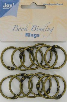 Joy! Crafts Boekbinders-ringen antiek koper 30mm 12st 6200/0132