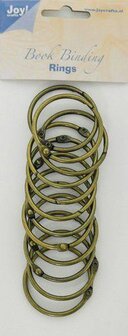 Joy! Crafts Boekbinders-ringen antiek koper 40mm 12st 6200/0133