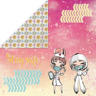 Craft&amp;You Stay at home BIG Paper Set 12x12 12 vel