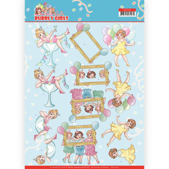 3D cutting sheet - Yvonne Creations - Bubbly Girls - Party - Let&#039;s have fun