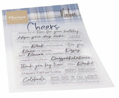 Marianne Design Clear Stamps Cheers by Marleen (ENG) CS1057 