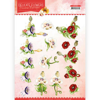 3D Cutting sheet - Precious Marieke - Delicate Flowers - Poppy