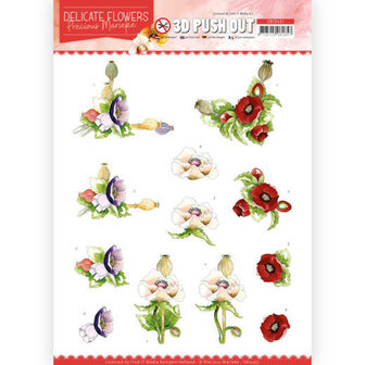 3D Push Out - Precious Marieke - Delicate Flowers - Poppy