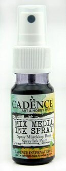 Cadence Mix Media Inkt spray Zwart 25 ml
