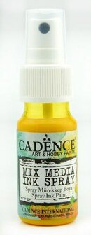 Cadence Mix Media Inkt spray Geel 25 ml