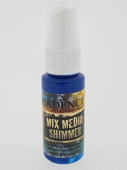 Cadence Mix Media Shimmer metallic spray Blauw 25 ml