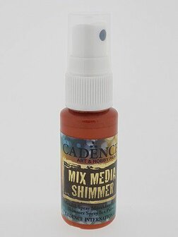 Cadence Mix Media Shimmer metallic spray Donker oranje 25 ml
