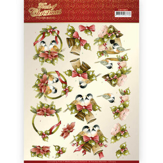 3D cutting sheet - Precious Marieke - Touch of Christmas - Birds
