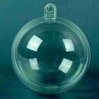 Plastic bal transparant 12 cm 