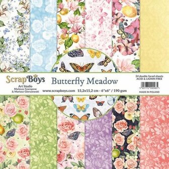 ScrapBoys Butterfly Meadow paperpad 15,2 x 15,2cm