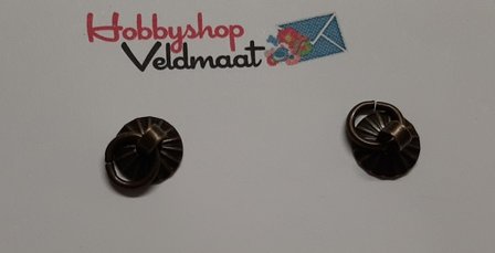 Hobbyshop Veldmaat ring fasteners klein 2 stuks