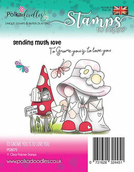 Polkadoodles stamp To Gnome you is to love you