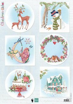 Marianne Design Knipvellen Christmas Wishes deer EWK1280