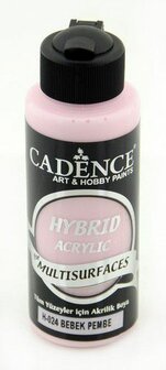 Cadence Hybride acrylverf (semi mat) Baby Roze  120 ml
