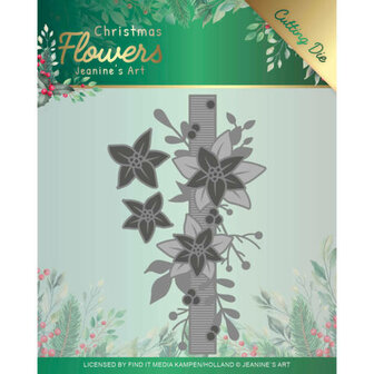 Dies - Jeanines Art Christmas Flowers - Poinsettia Border