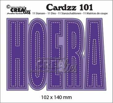 Crealies Cardzz no 101 HOERA (NL) 