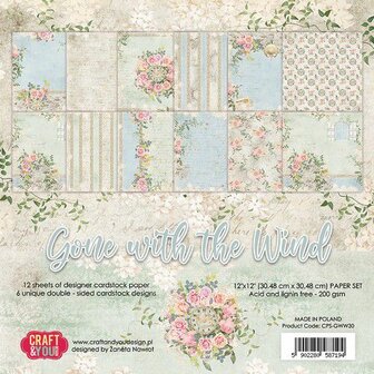 Craft&You Gone with the Wind Big Paper Set 12x12 12 vel 