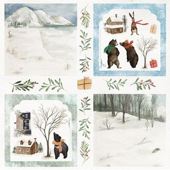 Craft&amp;You Winter Holiday sheet elements to cut out 12x12 