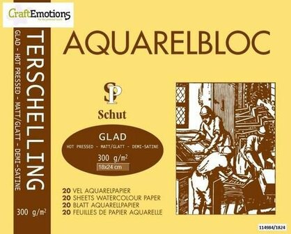 Schut Terschelling Aquarelblok glad 18x24cm 300 gram - 20 sheets