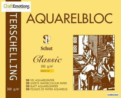 Schut Terschelling Aquarelblok Classic 18x24cm 300 gram - 20 sheets