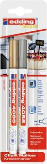 edding-4085 kalk window marker basic goud/zilver blister 2st 1-2mm 