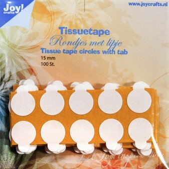 Joy! Crafts Tissuetape-rondjes met treklipje - &Oslash;15 mm 100st 6500/0105