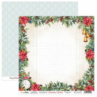 ScrapBoys Christmas Wishes paperset 12 vl+cut out elements-190gr 30,5 x 30,5cm