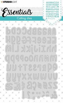 Studio Light Embossing Die Cut Stencil Alphabet Essentials nr.355 