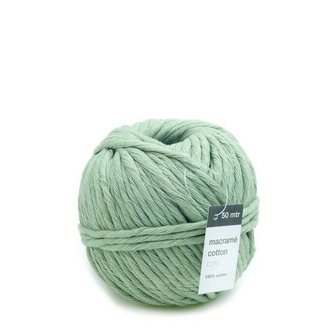 Vivant Macram&eacute; katoenkoord 50m x 5mm - mint groen