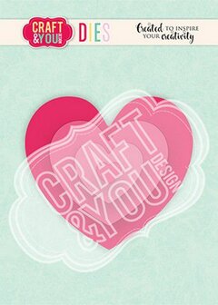 Craft&amp;You Cutting Die Hearts 2 