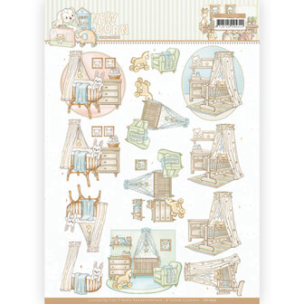 3D cutting sheet - Yvonne Creations - Newborn - Baby Cradle