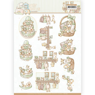 3D cutting sheet - Yvonne Creations - Newborn - Baby Basket