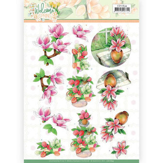 3D cutting sheet - Jeanine&#039;s Art  Welcome Spring - Pink Magnolia