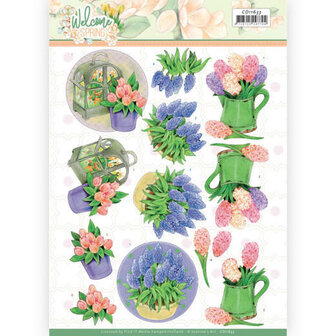 3D cutting sheet - Jeanine&#039;s Art  Welcome Spring - Hyacinth