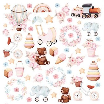 Craft&You Baby Toys sheet elements to cut out 12x12 