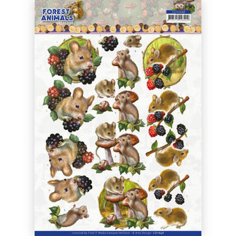 3D cutting sheet - Amy Design  Forest Animals - Mouse