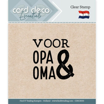 Card Deco Essentials - Clear Stamps - Voor Opa &amp; Oma