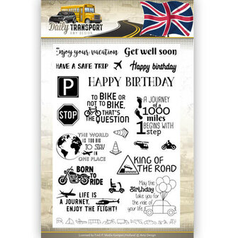 Clearstamp Text - Amy Design - Daily Transport English