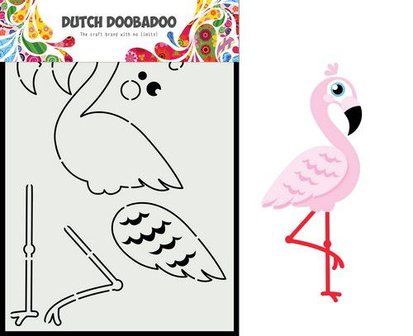 Dutch Doobadoo Dutch Card Art built up Flamingo A5 