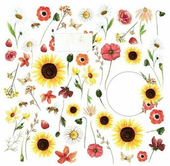 Craft&amp;You Blossom Meadow sheet elements to cut out 12x12 