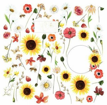 Craft&amp;You Blossom Meadow sheet elements to cut out 12x12 