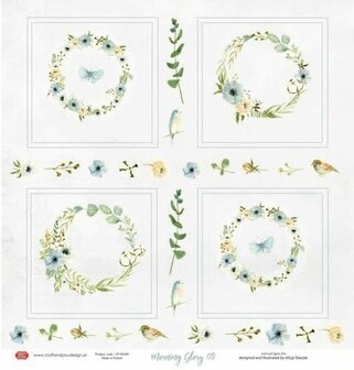 Craft&amp;You Morning Mist sheet elements to cut out 12x12