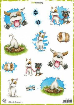 CraftEmotions Decoupage vellen Odey & Friends 2 A4 Carla Creaties