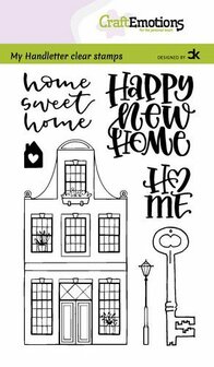 CraftEmotions clearstamps A6 - handletter - Nieuwe Woning 1 (Eng) Carla Kamphuis