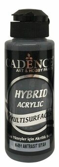 Cadence Hybride acrylverf (semi mat) Antraciet zwart 120 ml