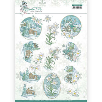 3D cutting sheet - Yvonne Creations - Winter Time - Edelweiss